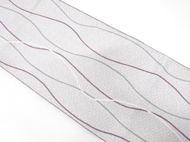 JAPANESE FUKURO OBI / WOVEN WAVY STRIPE